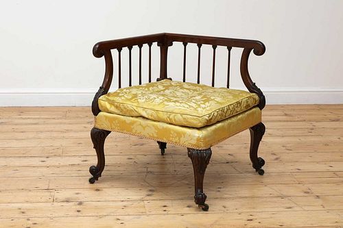 A Victorian corner chair,