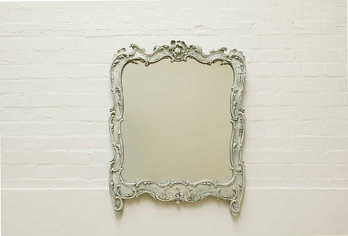 A rococo-style wall mirror,