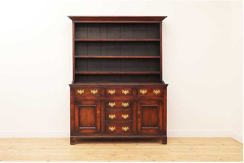 A pine and fruitwood dresser,