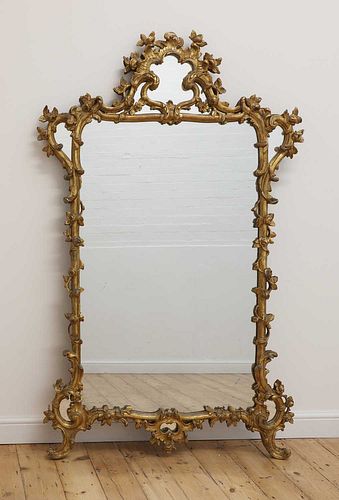 An Italian giltwood mirror,