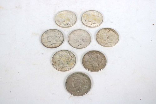 Eight Early 20th C. Peace Dollars