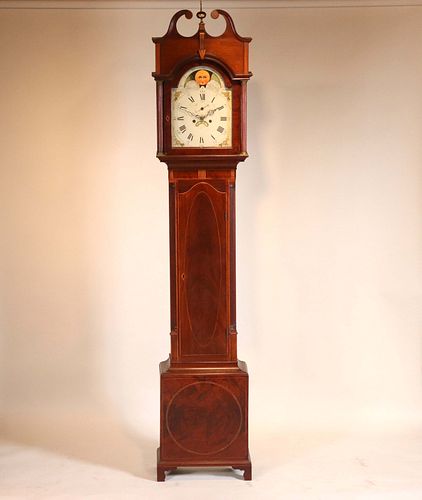 Federal Inlaid Mahogany Tall Clock