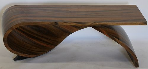Modernist Exotic & Bentwood Coffee Table.