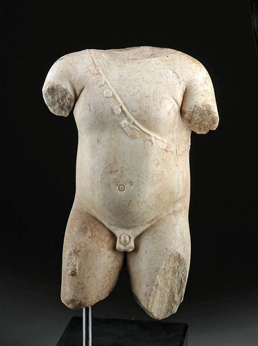 Published / Exhibited Roman Marble Torso of Nude Youth