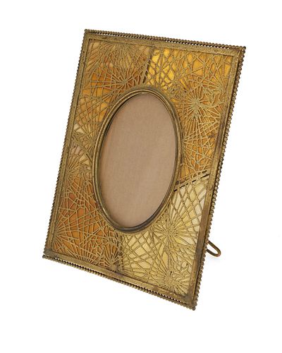 A Tiffany Studios gilt-bronze Pine Needle frame
