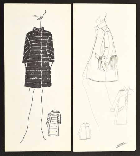 2 Karl Lagerfeld Fashion Drawings