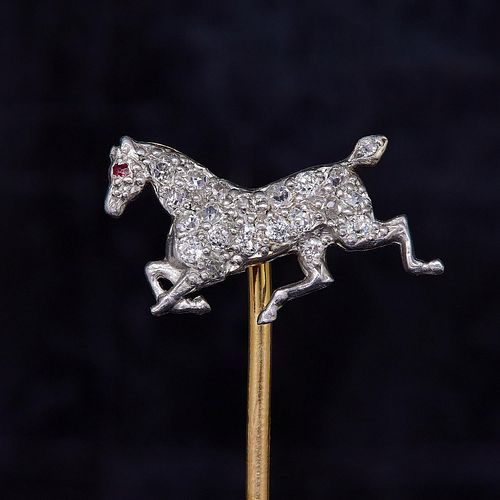 DIAMOND HORSE STICK PIN