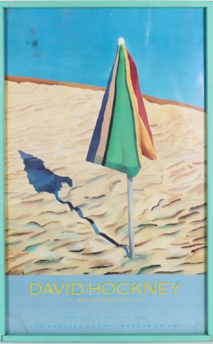 David Hockney 1988 LACMA Exhibition Poster