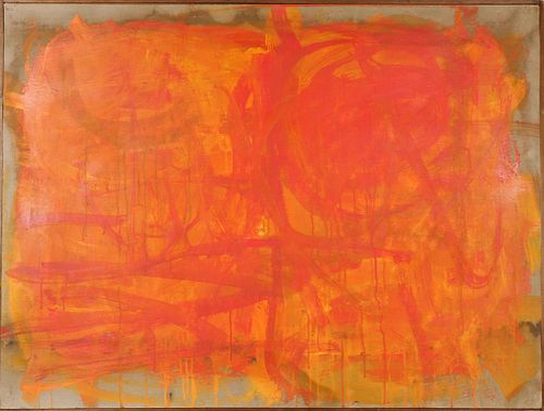 1964 American Abstract Oil, Signed Talcott