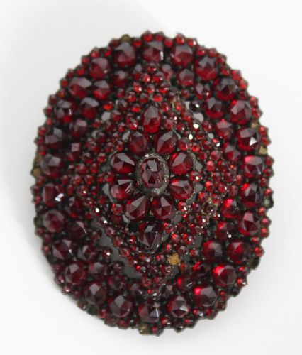 Antique Monumental Garnet Pin