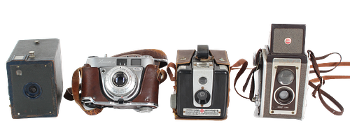 Four Vintage Kodak Cameras