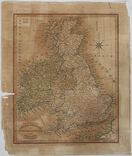 Map of United Kingdom, Circa 1833