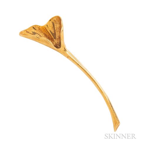 Tiffany & Co., Angela Cummings 18kt Gold Gingko Leaf Brooch