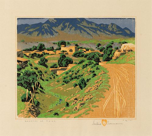 Gustave Baumann, Ranchos de Taos, 1930