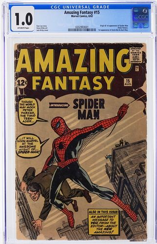Marvel Comics Amazing Fantasy #15 CGC 1.0