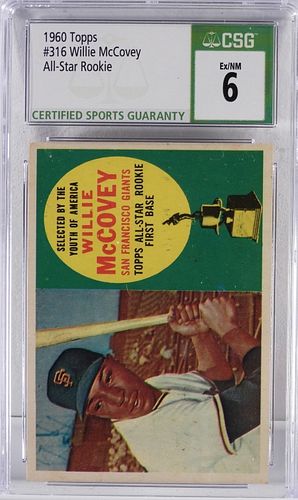 1960 Topps Baseball Willie McCovey All-Star Rookie
