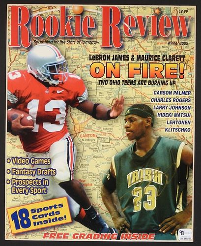 LeBron James Rookie Review Autographed Cover