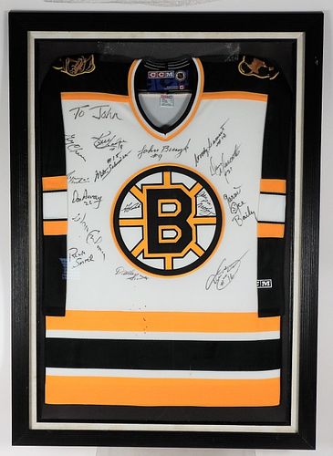 NHL Boston Bruins Greats 15x Autograph Team Jersey
