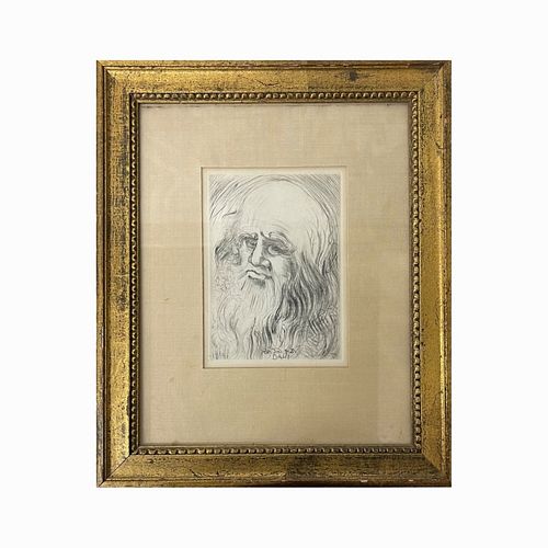 Salvador Dali "Leonardo Da Vinci" Etching w/Cert