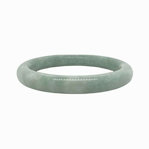 Vintage Chinese Jade Disc Bangle Bracelet
