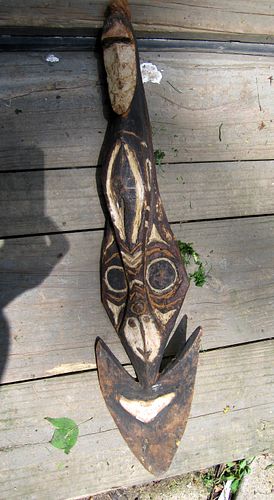 Sepic River Spear Carved wood Antique