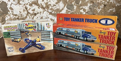 Sunoco Toy Trucks and Airplane