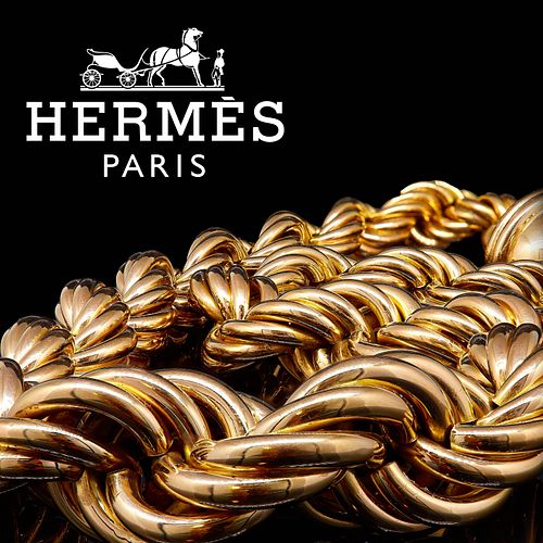 HERMES PARIS, IMPORTANT GRADUATED GOLD NECKLACE