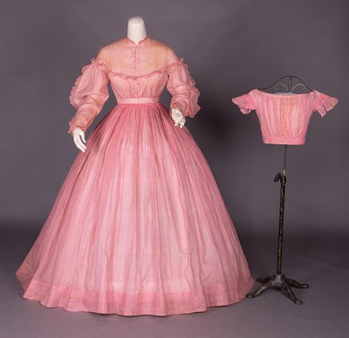 MOTHER'S DAY DRESS & DAUGHTER'S BODICE, c. 1860