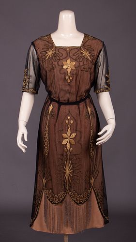 EMBROIDERED & BEADED PARTY DRESS, 1920s