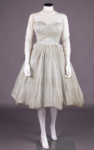 UNLABELED COUTURE COCKTAIL DRESS, 1950s