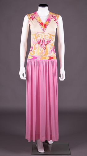 EMILIO PUCCI SILK JERSEY GOWN, FLORENCE, EARLY 1970s