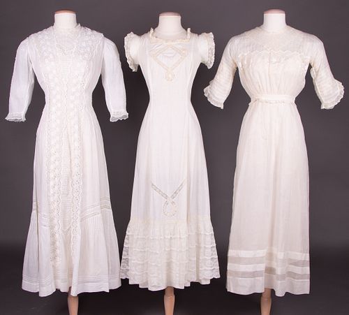 TWO TEA GOWNS & ONE UNDERDRESS, 1910s