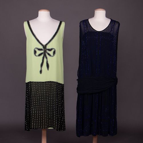 TWO PARTY DRESSES, 1920s