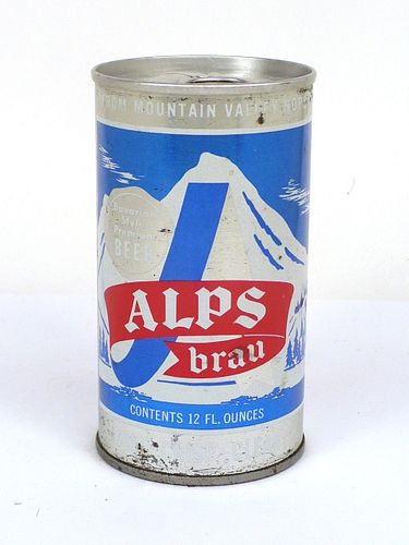 1973 Alps Brau Beer 12oz Tab Top Can T32-37, Chicago, Illinois