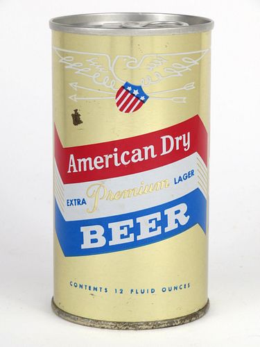1970 American Dry Extra Premium Lager Beer 12oz Tab Top Can T34-12.1, Hammonton, New Jersey