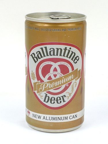 1967 Ballantine Beer 12oz Tab Top Can T36-32, Newark, New Jersey