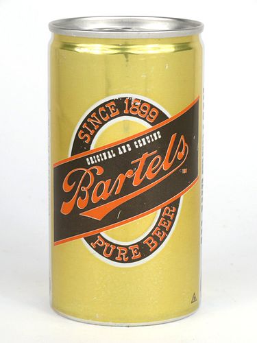 1970 Bartels Pure Beer 12oz Tab Top Can T37-39, Wilkes-Barre, Pennsylvania