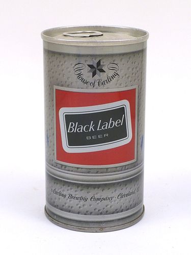1968 Black Label Beer 12oz Tab Top Can T42-27, Cleveland, Ohio