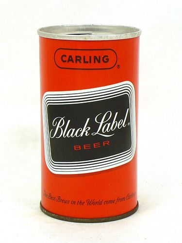 1966 Black Label Beer 12oz Tab Top Can T41-08, Belleville, Illinois