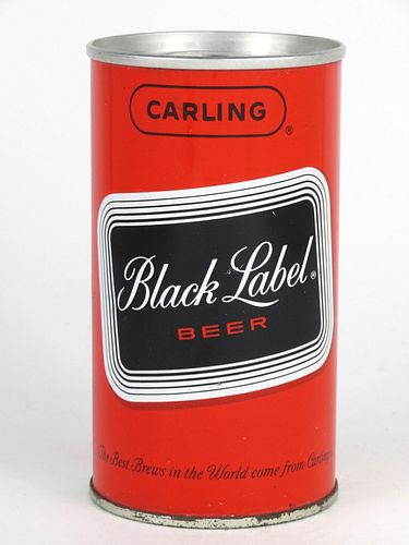 1966 Black Label Beer 12oz Tab Top Can T42-17, Cleveland, Ohio