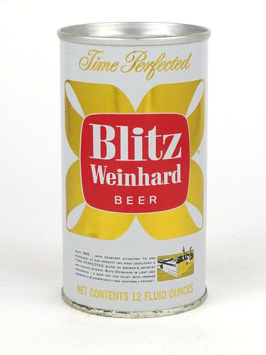1965 Blitz Weinhard Beer 12oz Tab Top Can T43-30, Portland, Oregon