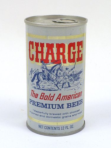 1968 Charge Premium Beer 12oz Tab Top Can T54-40, Huntington, West Virginia