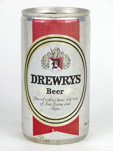1968 Drewrys Beer 12oz Tab Top Can T59-23, Michigan City, Indiana