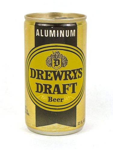 1966 Drewrys Draft Beer 12oz Tab Top Can T59-29, Evansville, Indiana