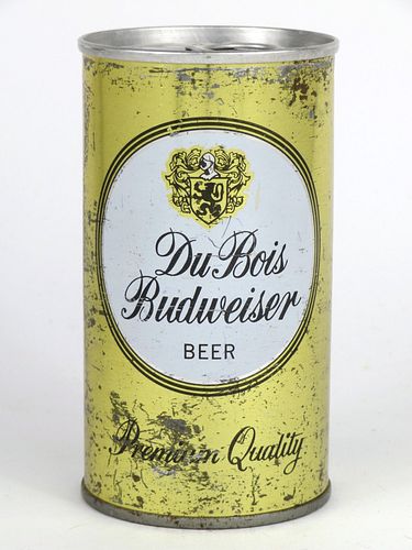 1967 Du Bois Budweiser Beer 12oz Tab Top Can T59-38, Dubois, Pennsylvania