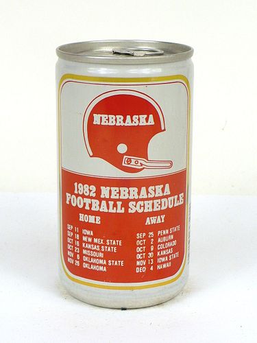 1982 Falstaff Beer (1982 Nebraska Schedule) 12oz Tab Top Can No Ref., Omaha, Nebraska