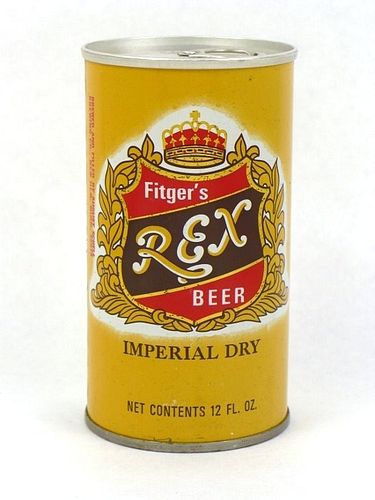 1973 Fitger's Rex Beer 12oz Tab Top Can T65-26, New Ulm, Minnesota