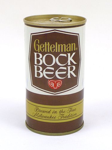1972 Gettelman Bock Beer 12oz Tab Top Can T68-07, Milwaukee, Wisconsin