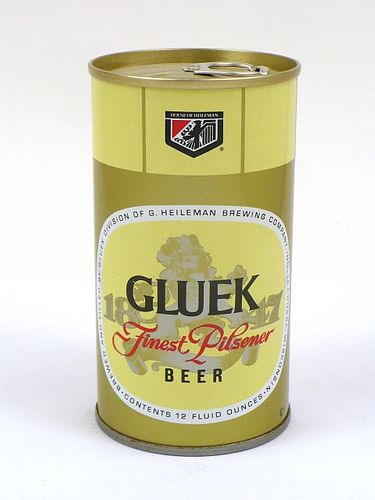 1968 Gluek Finest Pilsener Beer 12oz Tab Top Can T68-40, La Crosse, Wisconsin