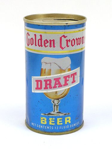 1971 Golden Crown Draft Beer 12oz Tab Top Can T70-07, Los Angeles, California
